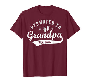 Promoted to Grandpa Est. 2026 Baby Announcement Matching T-Shirt