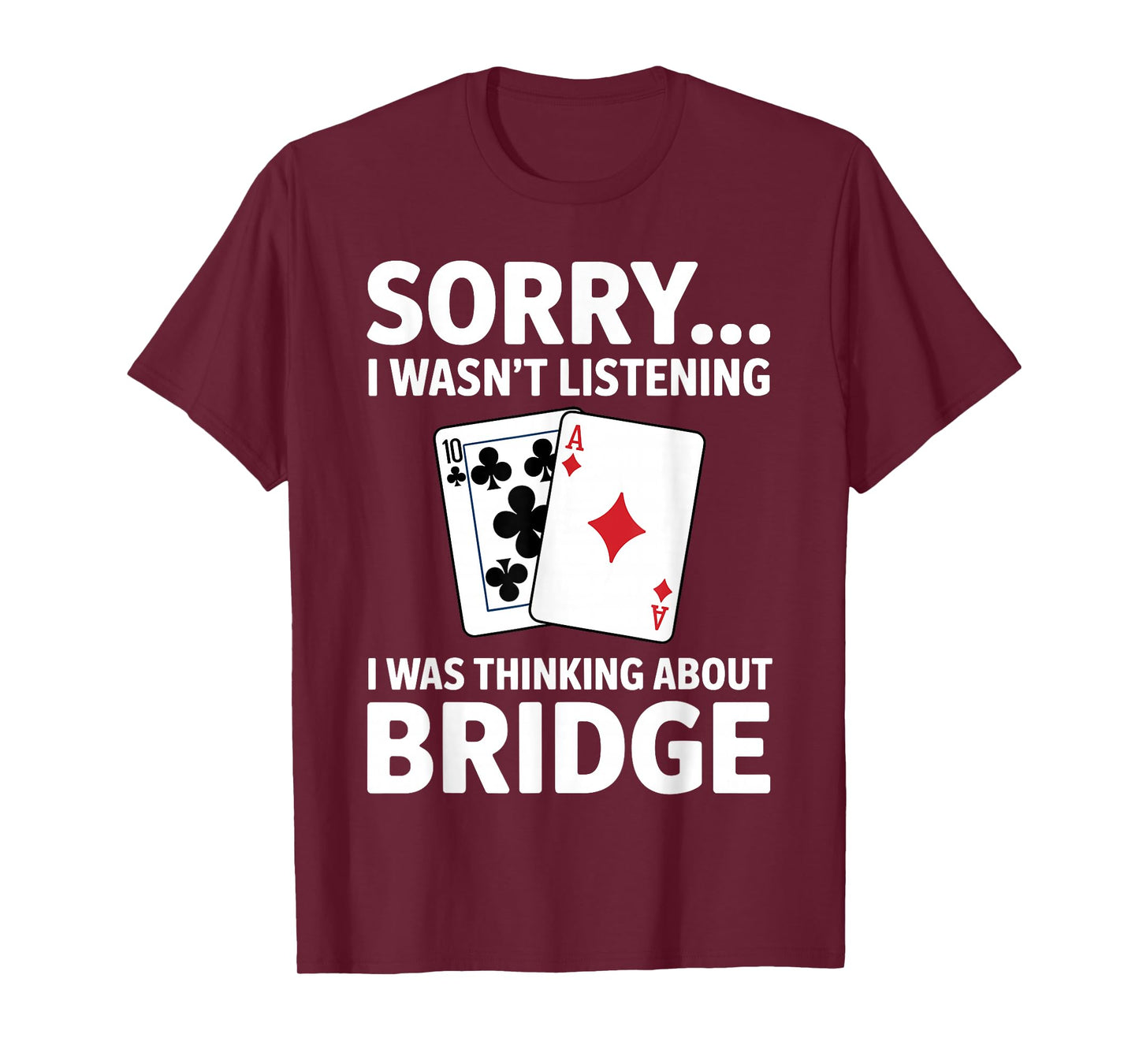 Cool Bridge Player Art for Men Women Card Game Player Bridge T-Shirt