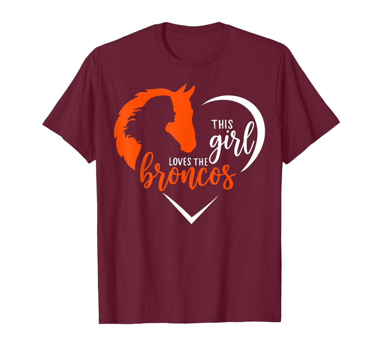 This Girl Loves Broncos Cute Quote Gift for Men Women Kid T-Shirt