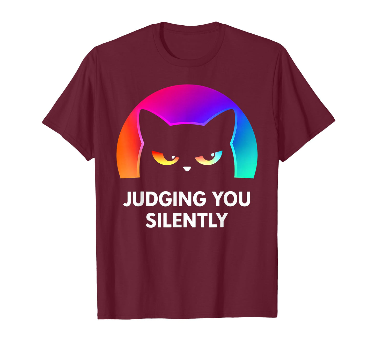 Funny Cat for Cat Lover Mom Dad Cat Judging You Silently T-Shirt