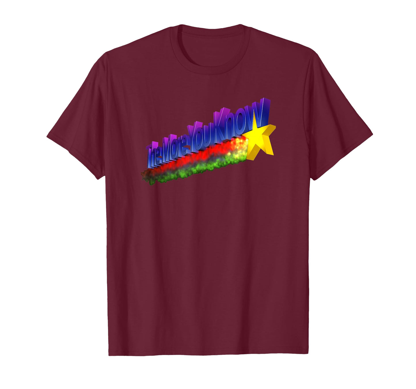 The More You Know Tee Retro 80s Rainbow Funny TV T-Shirt