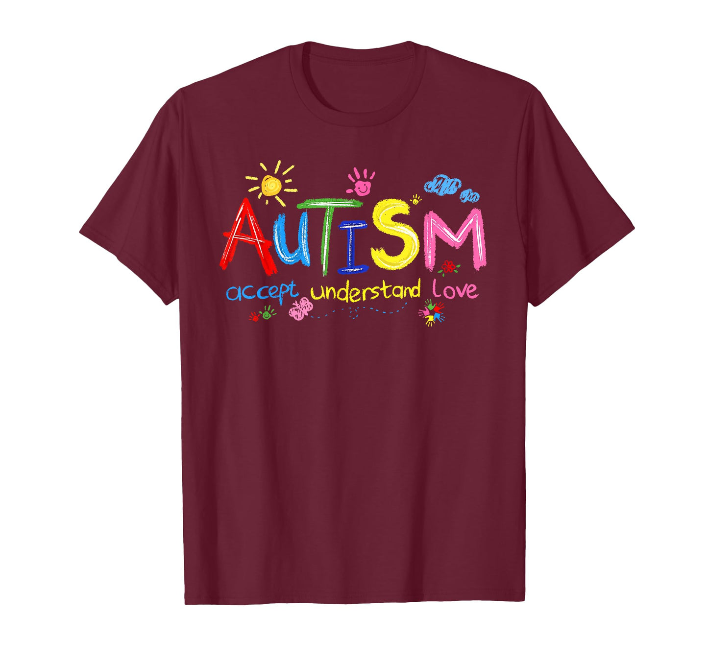Autism Awareness Autistic Crayons Accept Understand Love T-Shirt