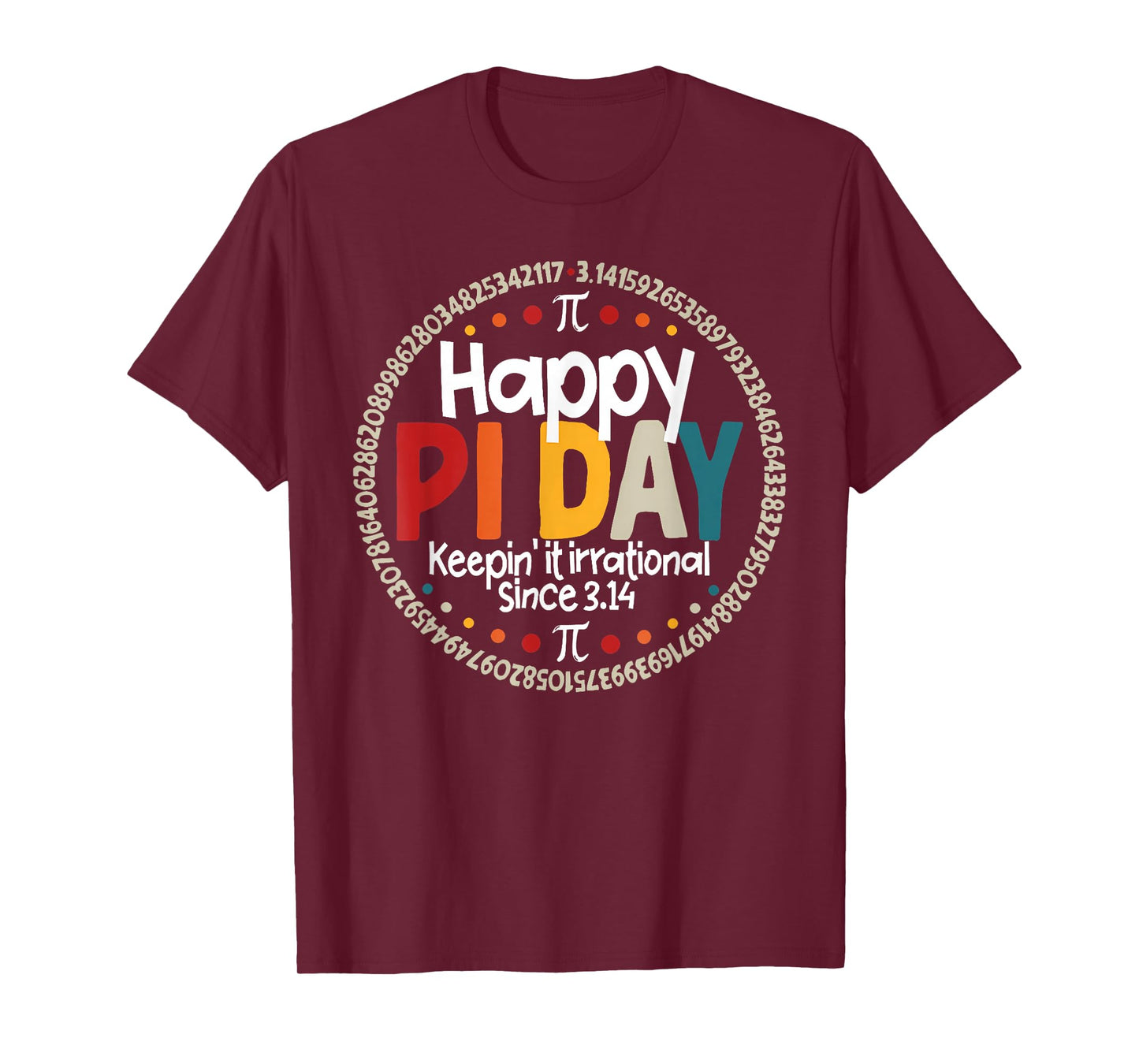 Pi Day Shirt for Teacher Vintage 3.14 Pi Digits Happy Pi Day T-Shirt