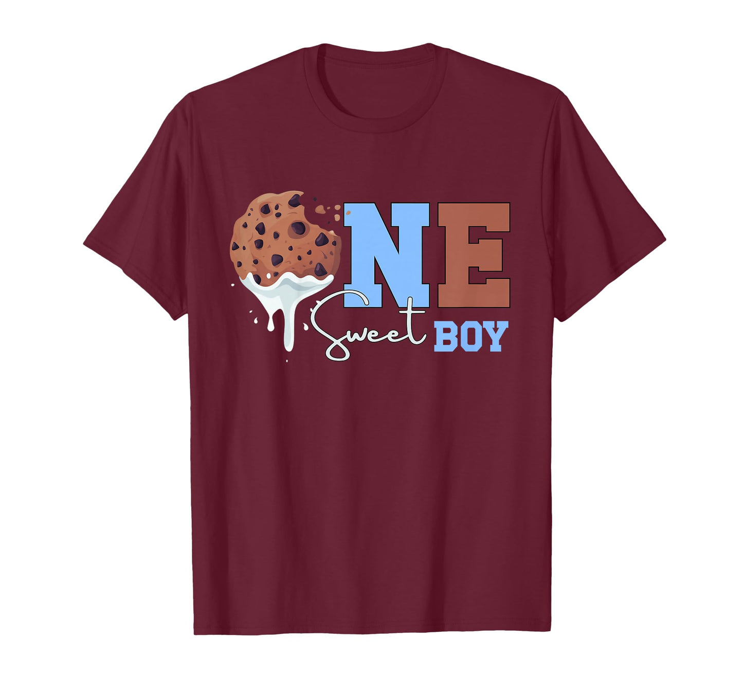 One Sweet Boy Cookies 1st Birthday Milk Party Matching T-Shirt