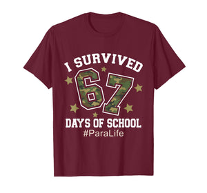 I Survived 67 Days of School Camo 6 7 Meme para Life T-Shirt