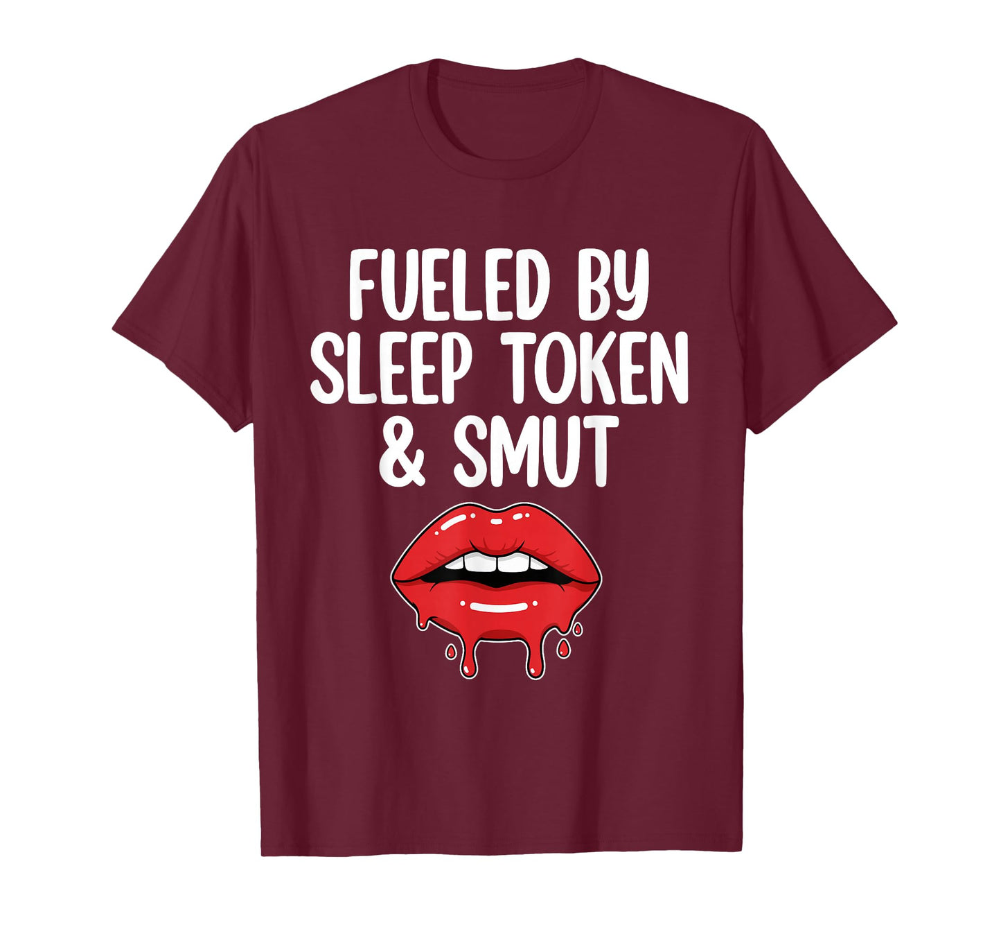 Fueled by Sleep Token and Smut Lips Bookish Reading T-Shirt