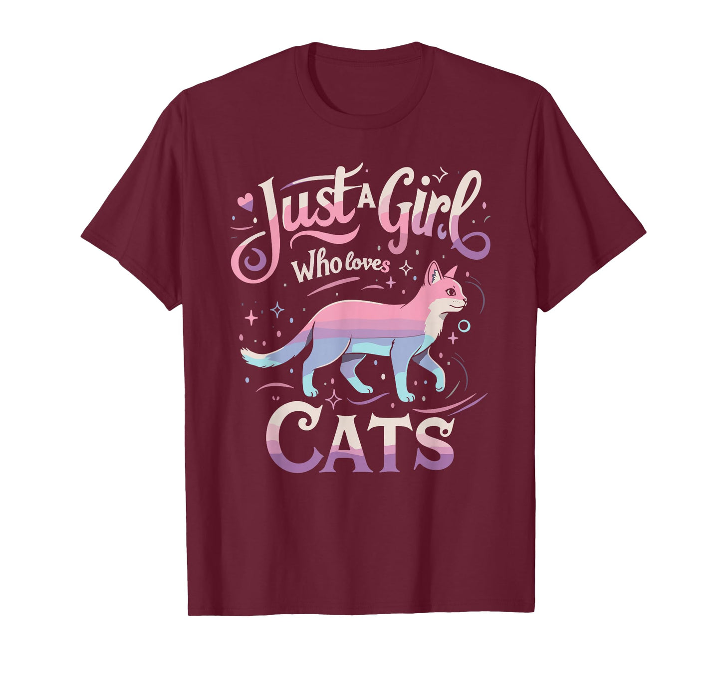 Just a Girl Who Loves Cats Men Women T-Shirt T-Shirt