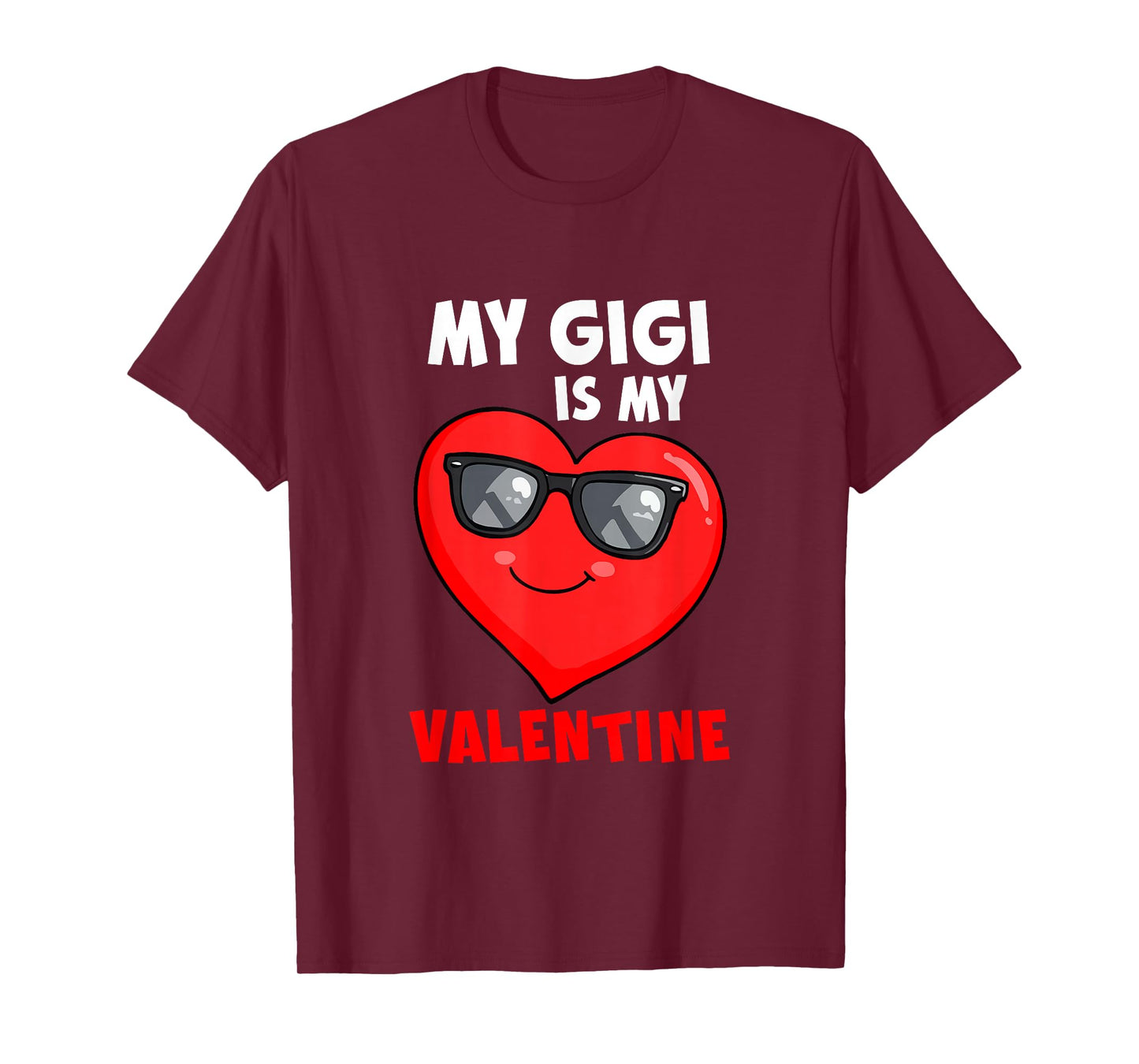 My Gigi is My Valentine Heart Sunglasses Boys Proud Family T-Shirt