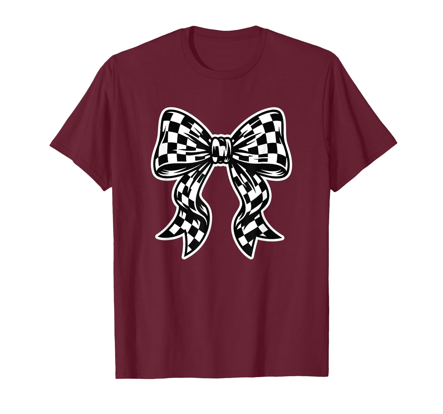 Race Checkered Coquette Bow Racing for Men Women Kids Girls T-Shirt