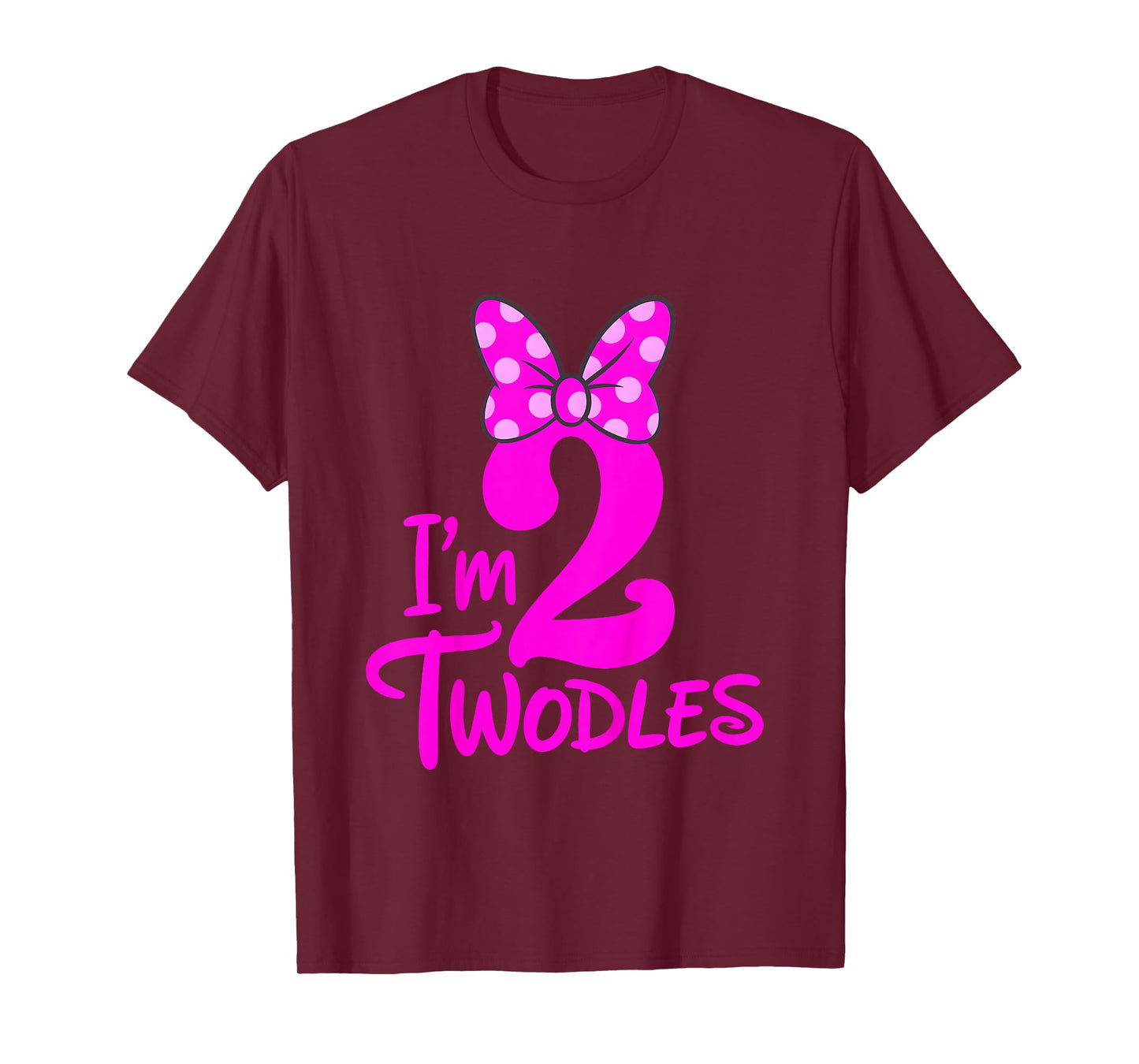 I’m Twodles 2nd Birthday Girl Pink Design T-Shirt