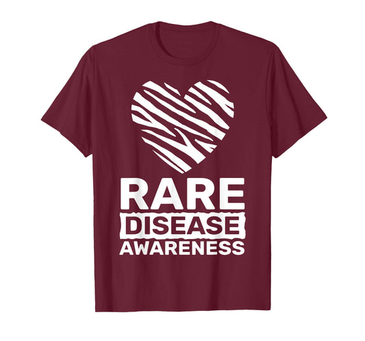 Zebra Heart Rare Disease Awareness Rare Disease Day 2026 T-Shirt