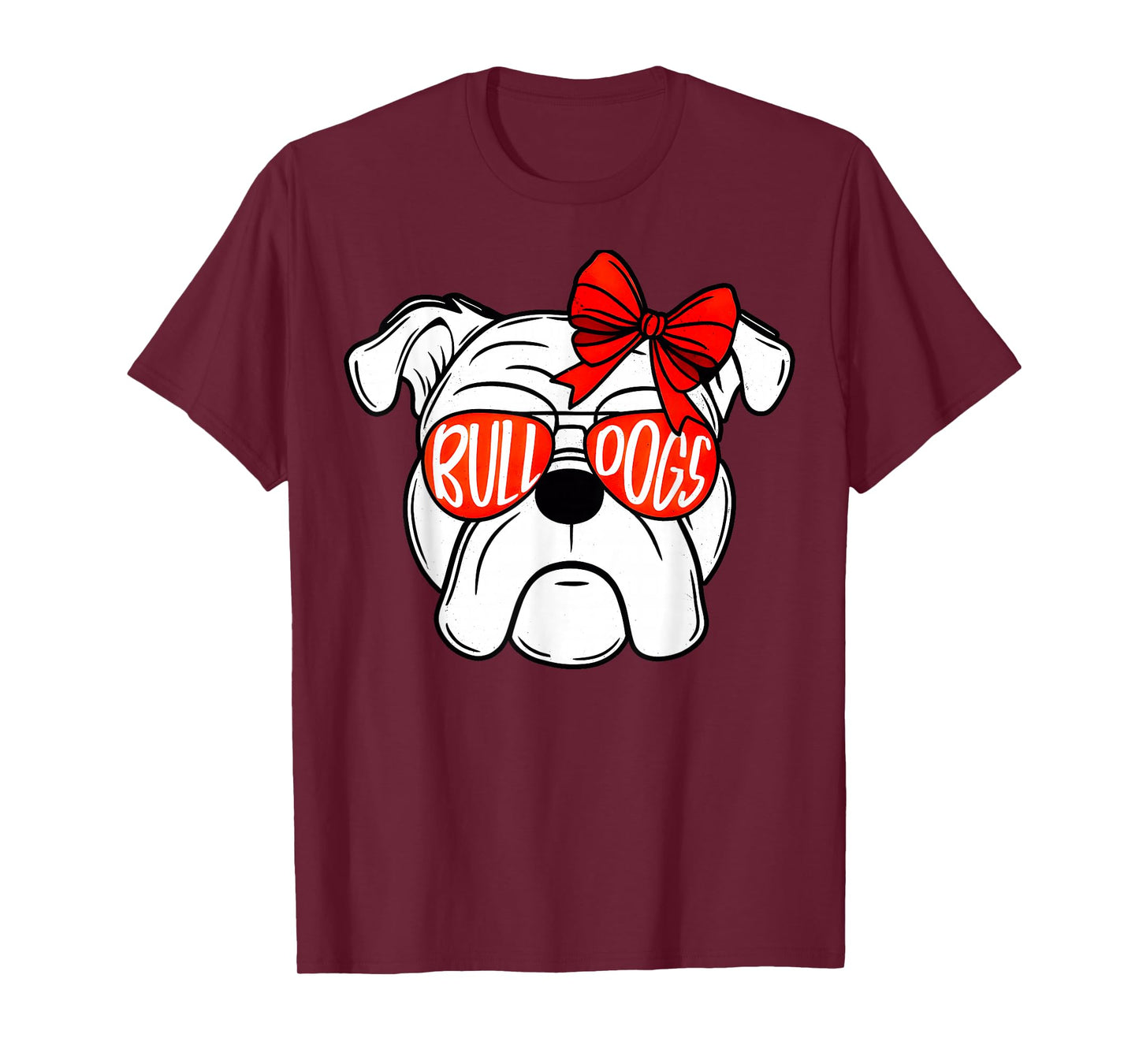 Retro Bulldog Sunglasses Cute Dog Gift for Men Women Kids T-Shirt