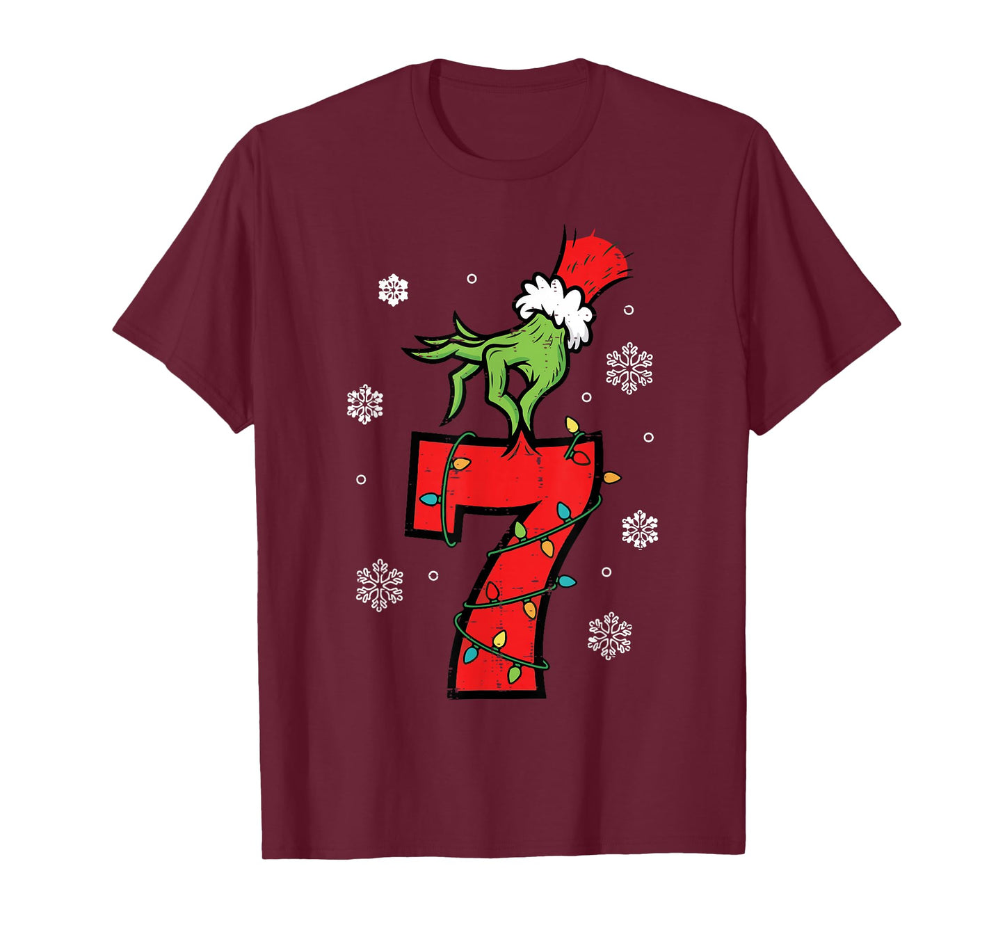 Number 7 Matching 67 Meme 6 7 Christmas Boys Youth Kids T-Shirt