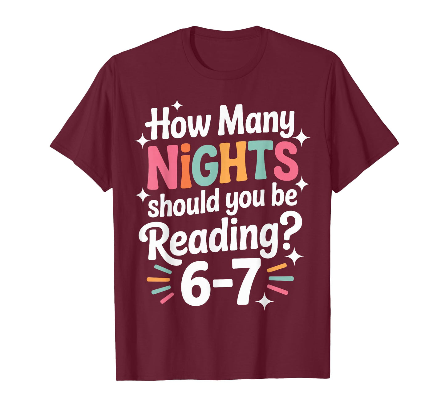 Funny Reading 6 7 Six Seven Meme English Teacher Book Lover T-Shirt