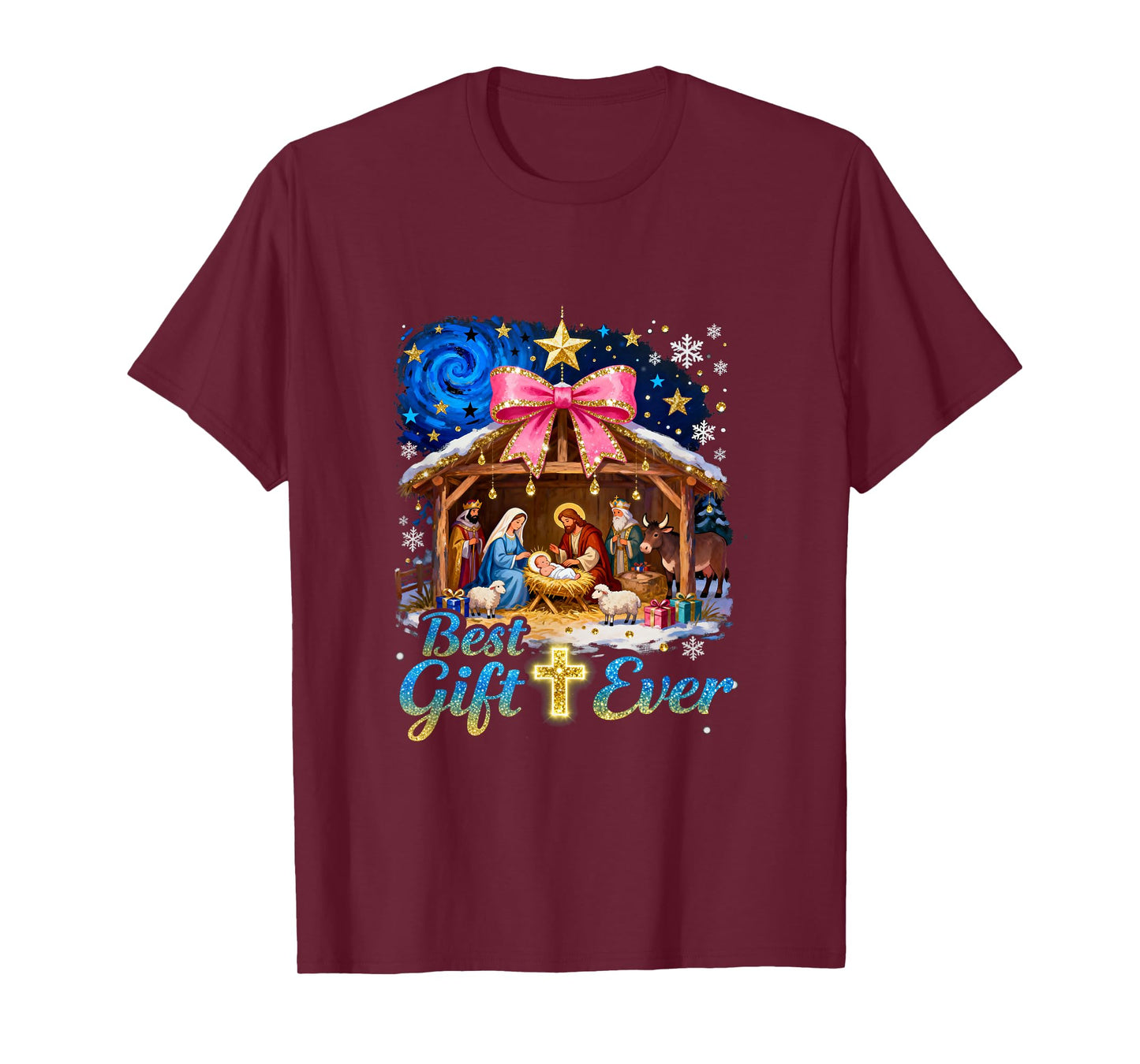 Best Ever Christmas Jesus Nativity Scene Christian T-Shirt