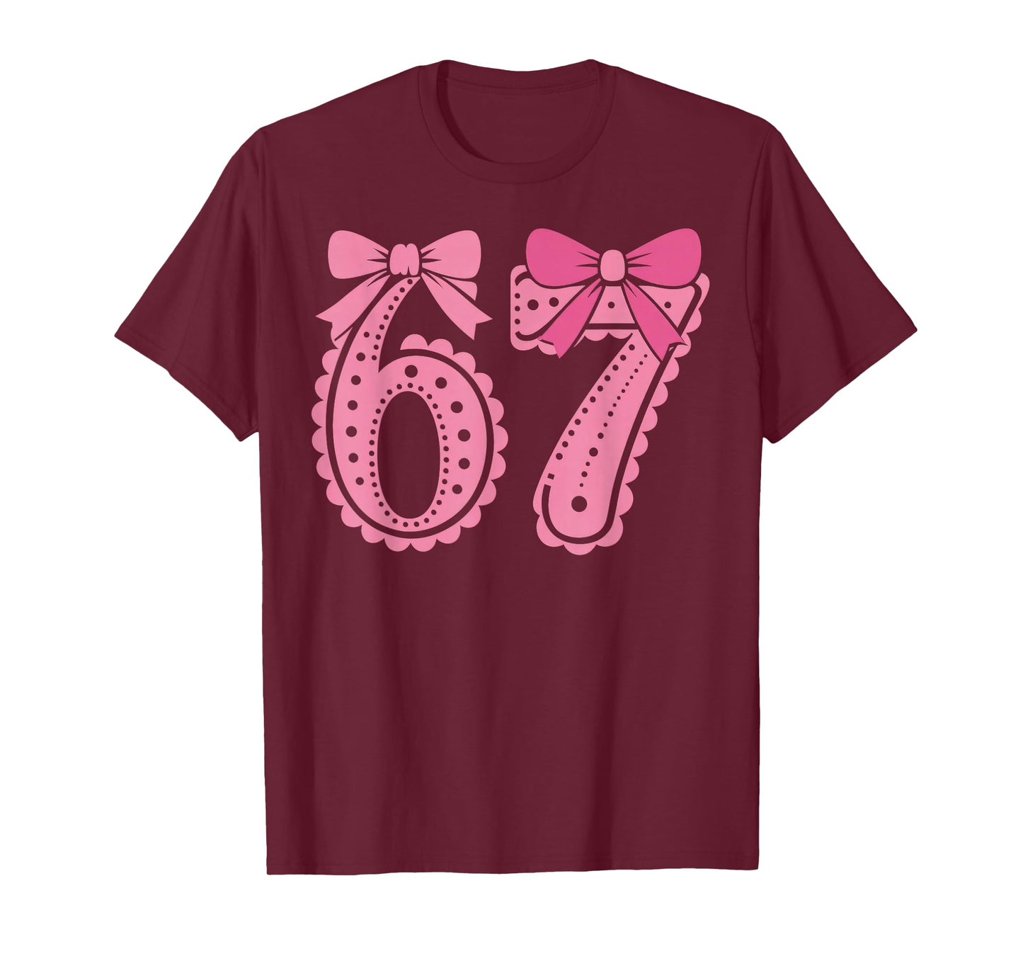 67 Six Seven Meme Pink T-Shirt
