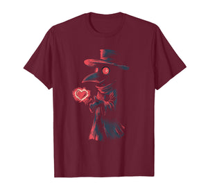 Kawaii Plague Doctor Valentine’s Day Heart Creepy Cute Goth T-Shirt