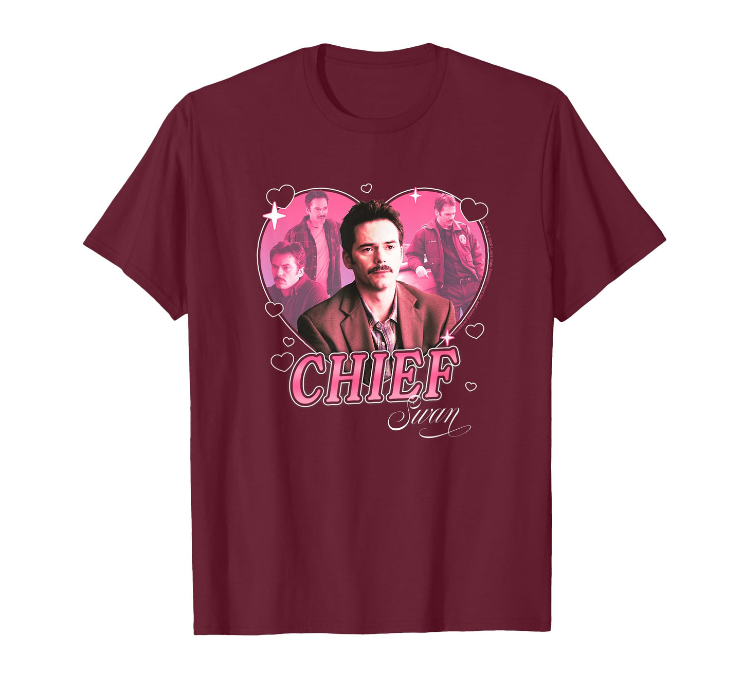 Twilight Chief Charlie Swan Hearts Dad Crush Movie T-Shirt