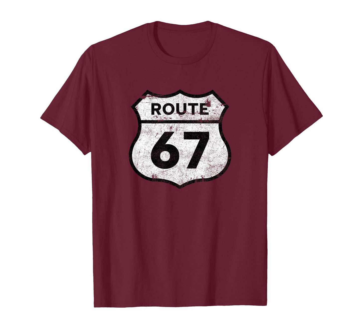Six Seven Funny Route 67 Road Sign 6 7 Meme Men Women Kids T-Shirt