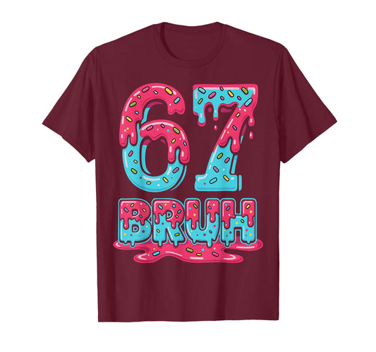 Funny 67 Ice Cream Drip Baseball Gift for Men Women Kids T-Shirt