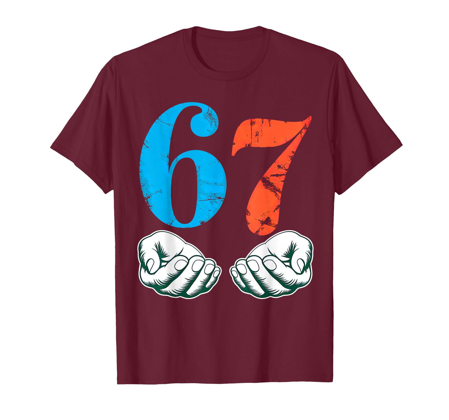 67 Six Seven Meme 6 7 Hands T-Shirt