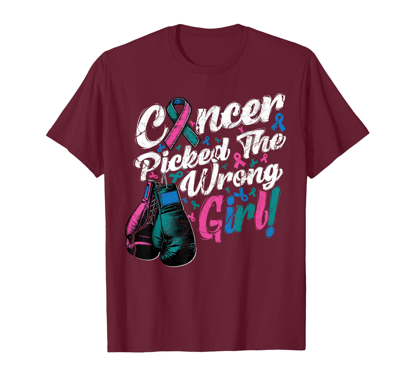 Thyroid Cancer Picked The Wrong Girl Awareness Support Squad T-Shirt