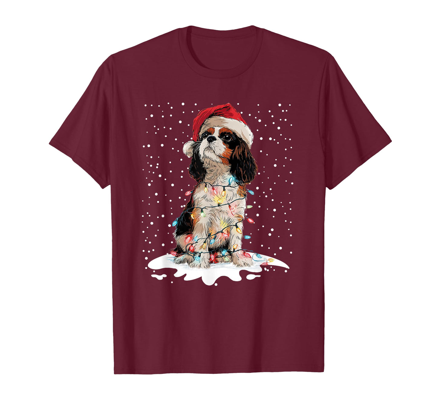 Cavalier King Charles Spaniel Dog Christmas Pajama Men Women T-Shirt