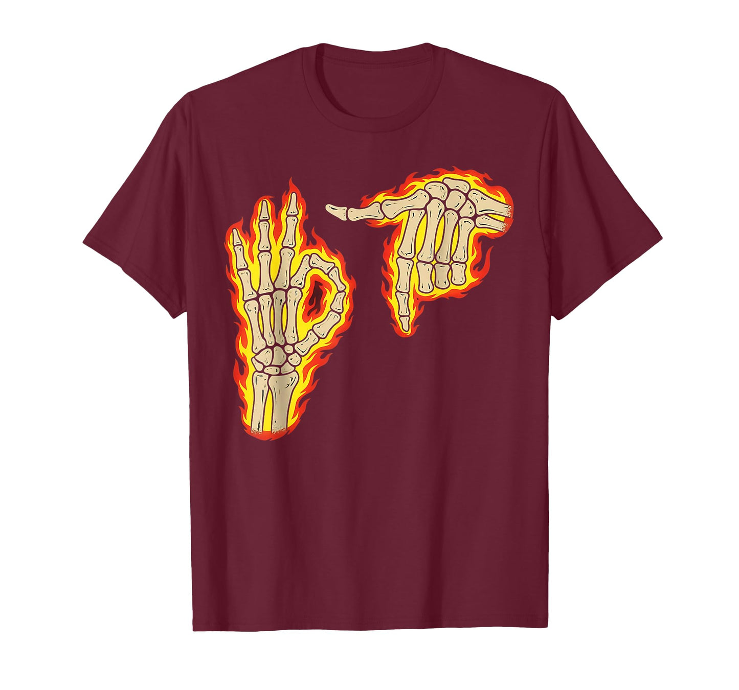 67 Six Seven Meme Skeleton Fire Vintage Rock Party T-Shirt