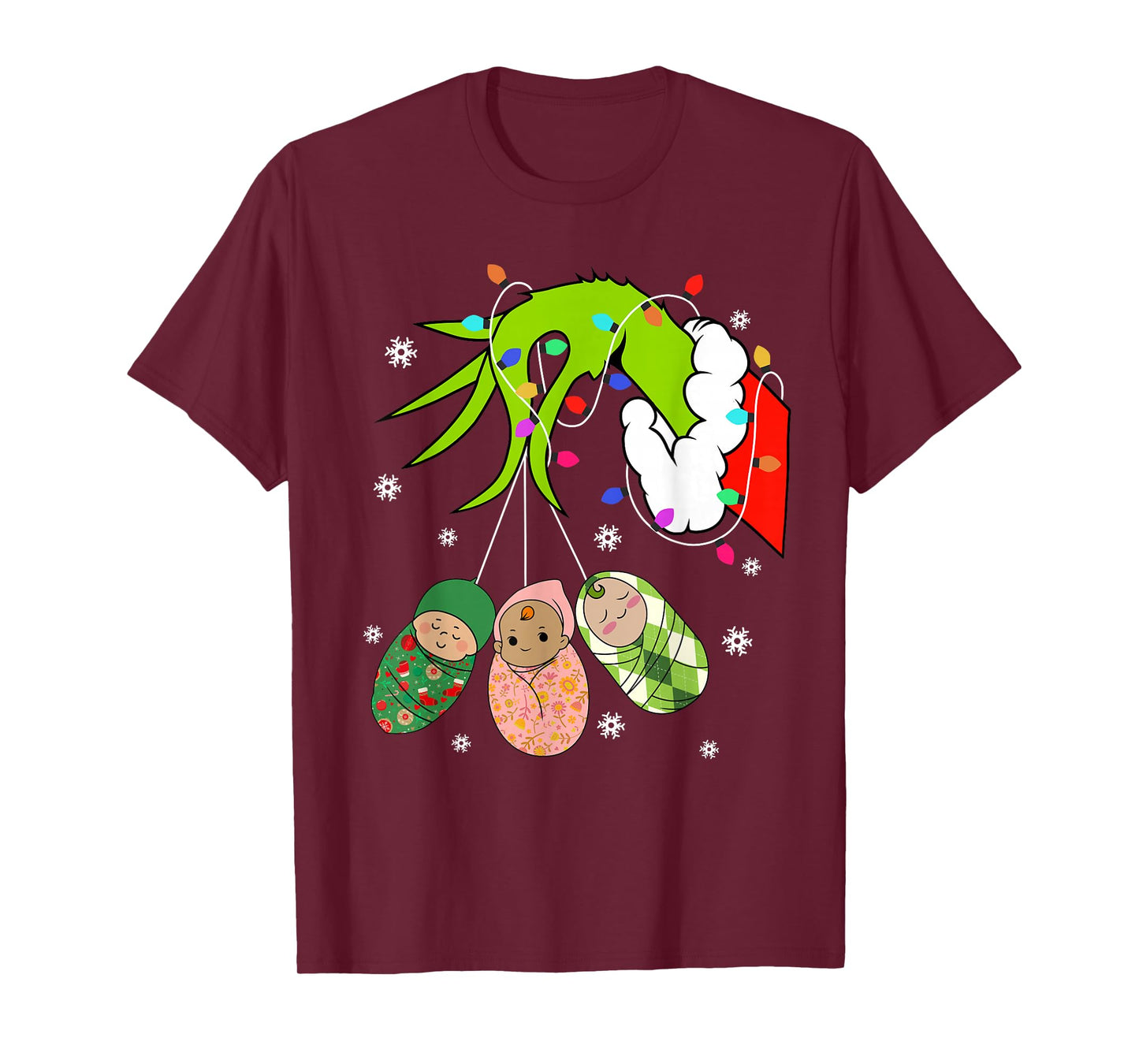 Labor and Delivery Nurse Merry Christmas Xmas Lights Holiday T-Shirt