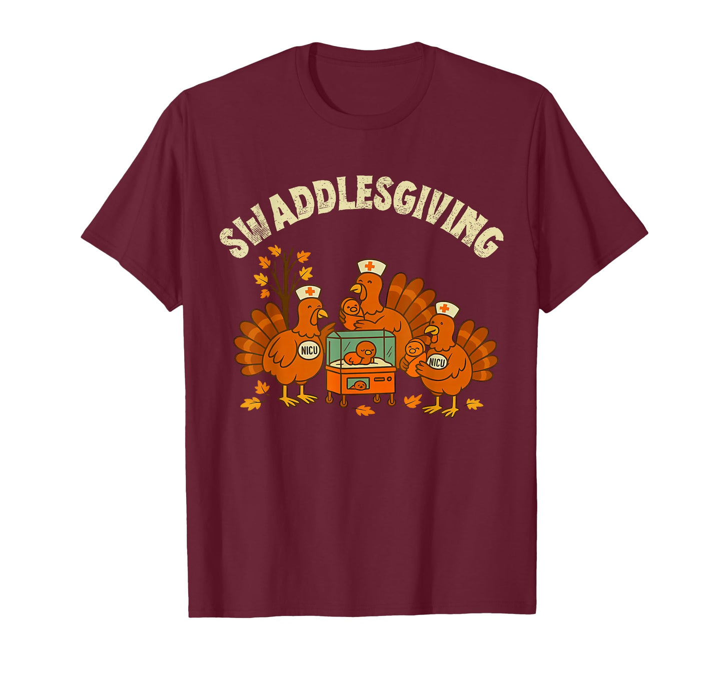 Funny Thanksgiving NICU Nurse Turkey Swaddlesgiving T-Shirt