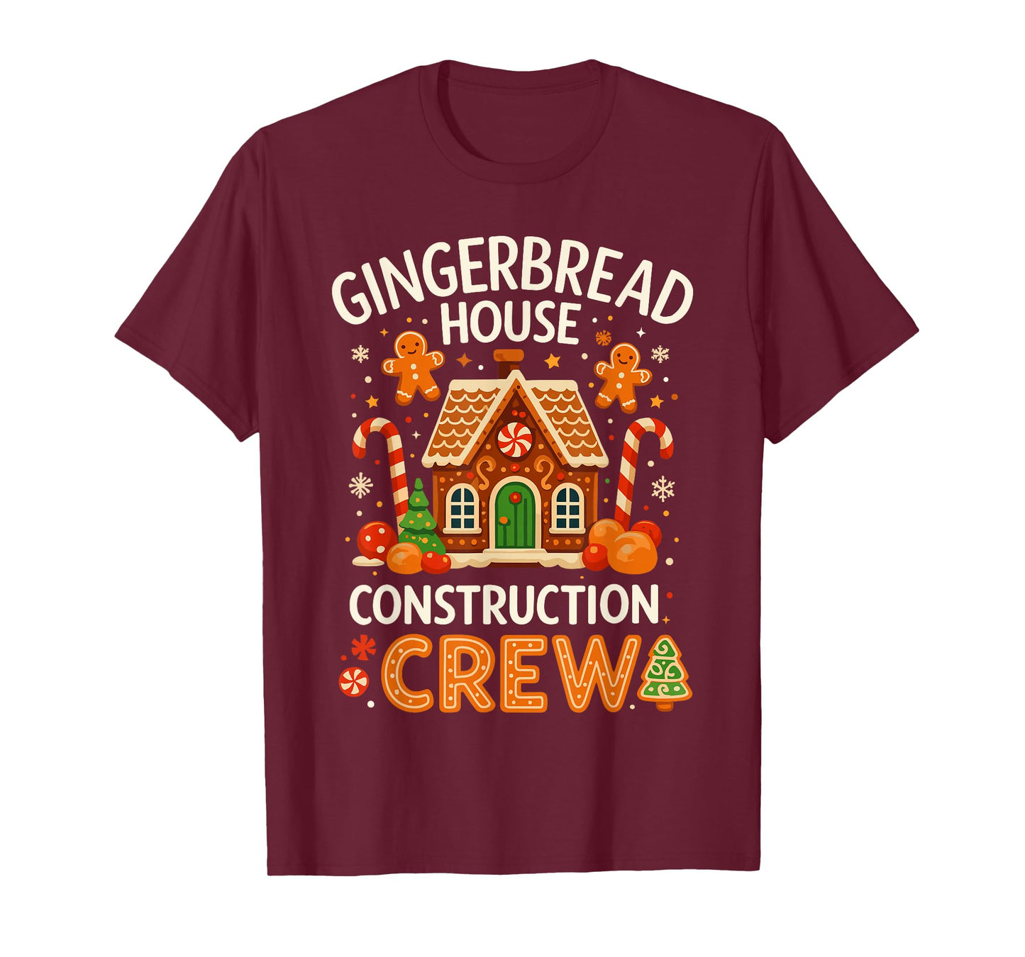 Gingerbread Man Costume Gingerbread House Construction Crew T-Shirt