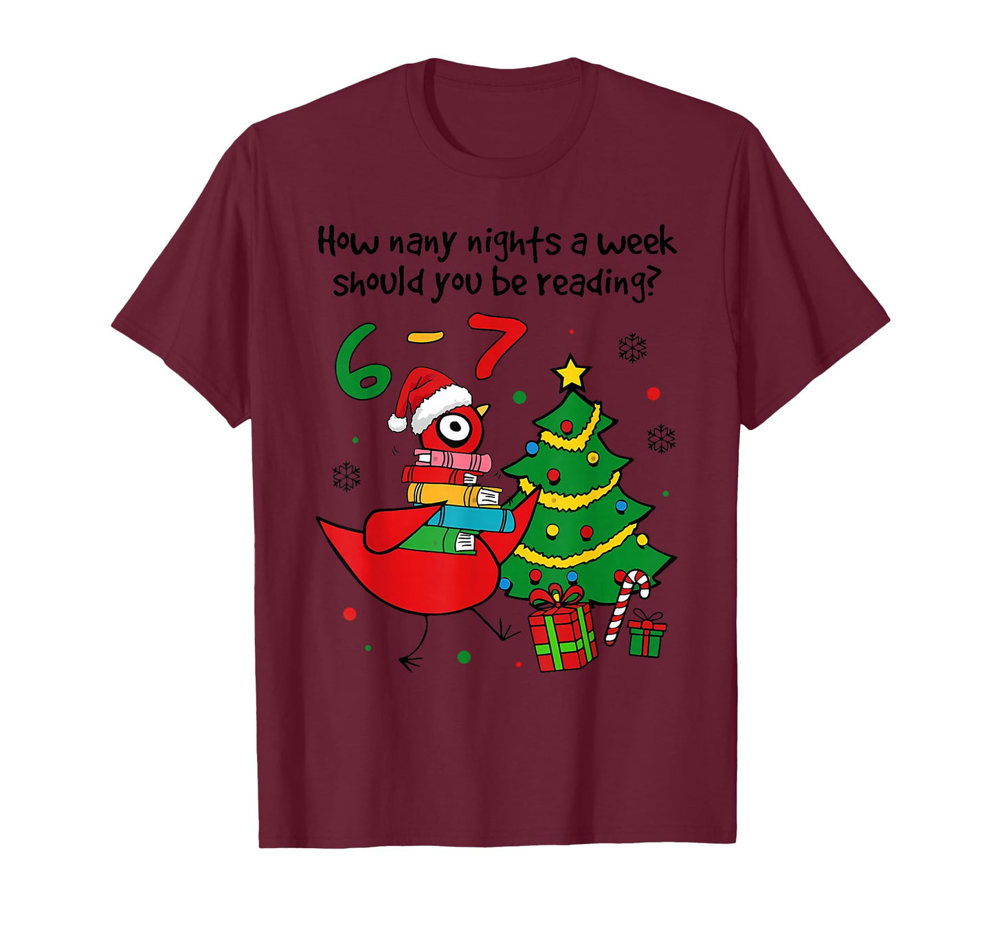 Teacher 67 How Many Nights A Week Should You Be Reading 6-7 T-Shirt
