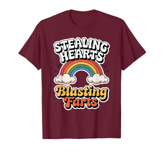 Stealing Hearts Blasting Farts Funny Embarrassing Joke Cute T-Shirt