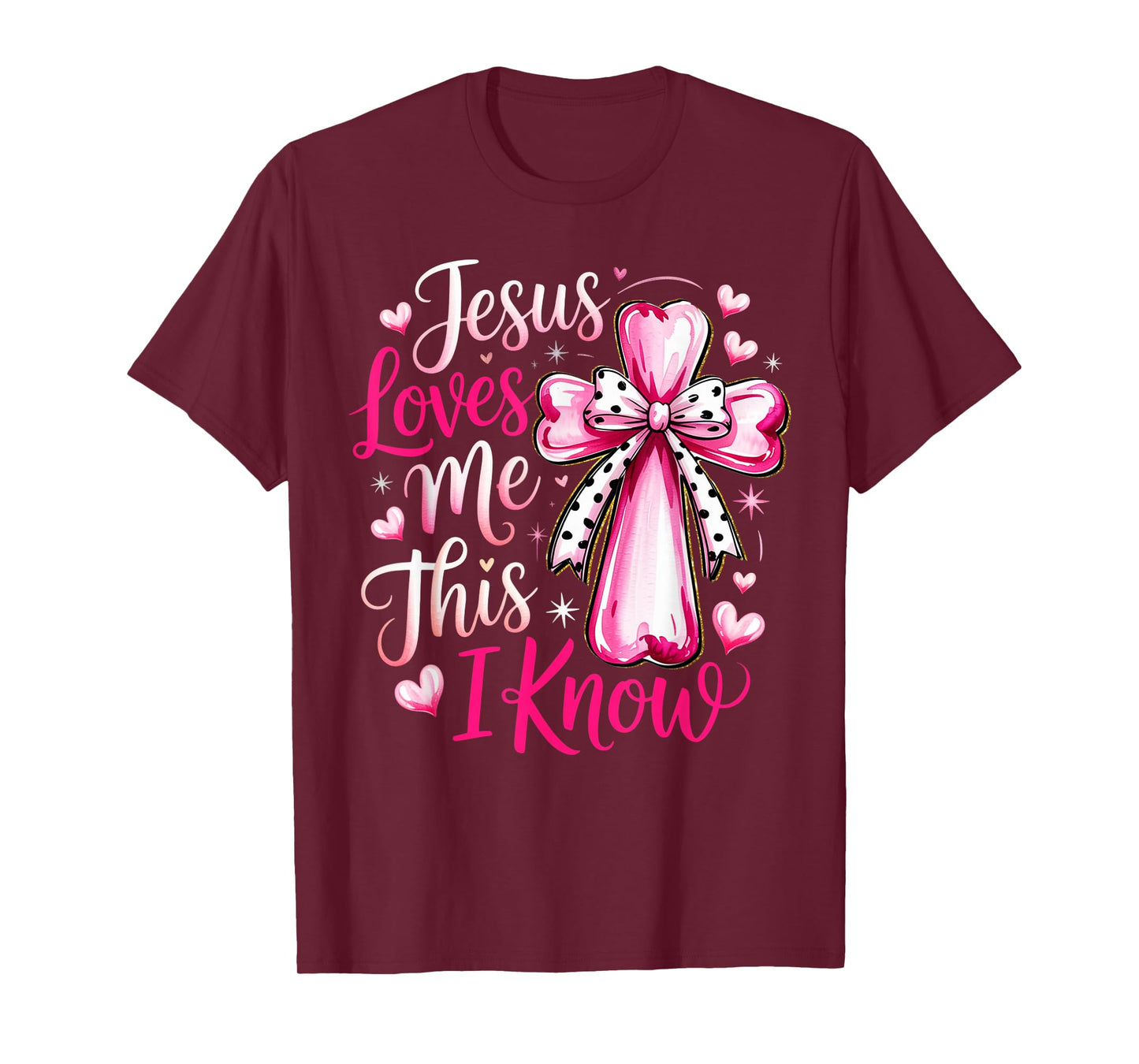 Jesus Loves Me This I Know God Religious Christian Valentine T-Shirt