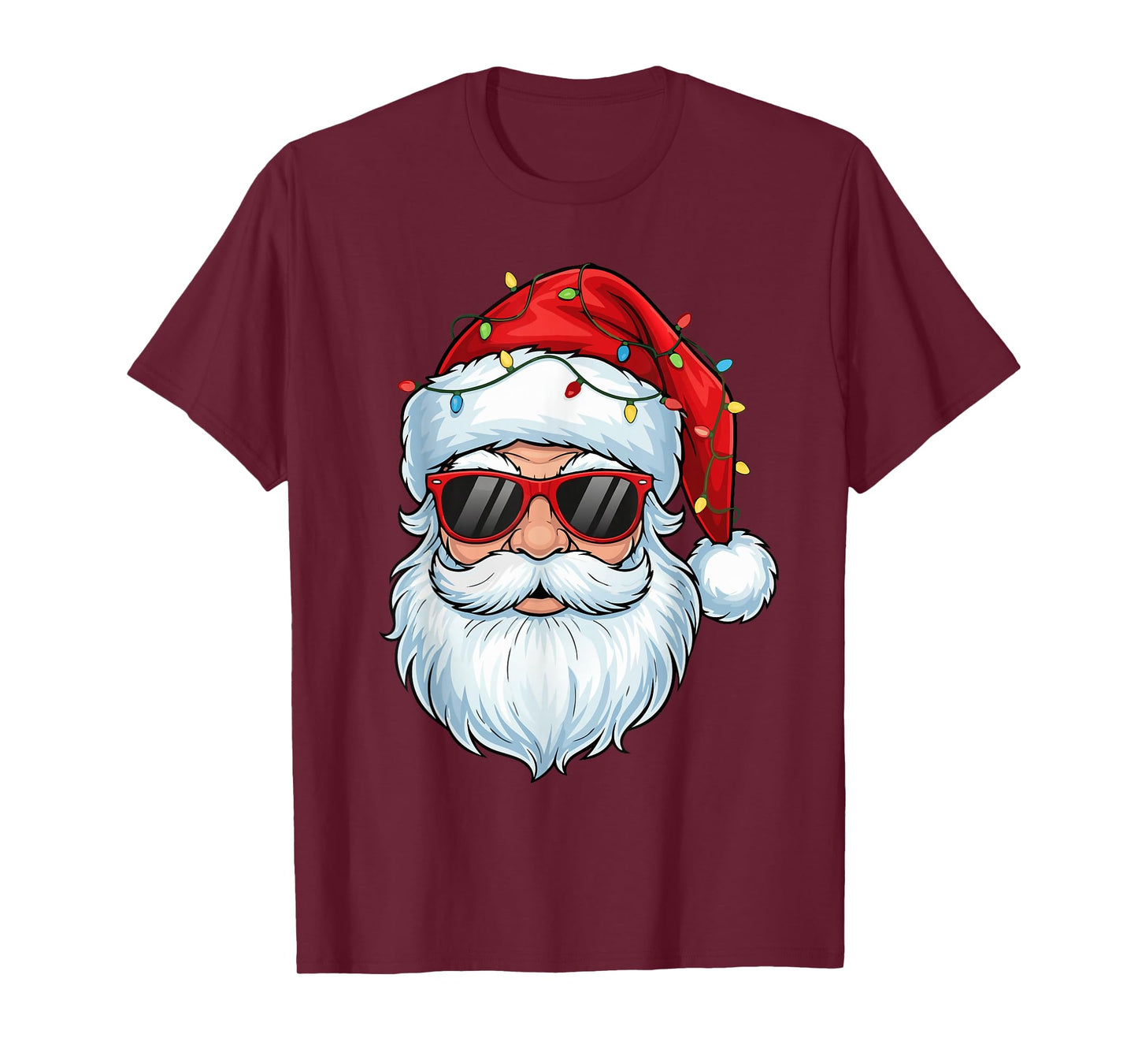 Cool Santa Claus Face Retro Sunglasses Christmas Men Boys T-Shirt