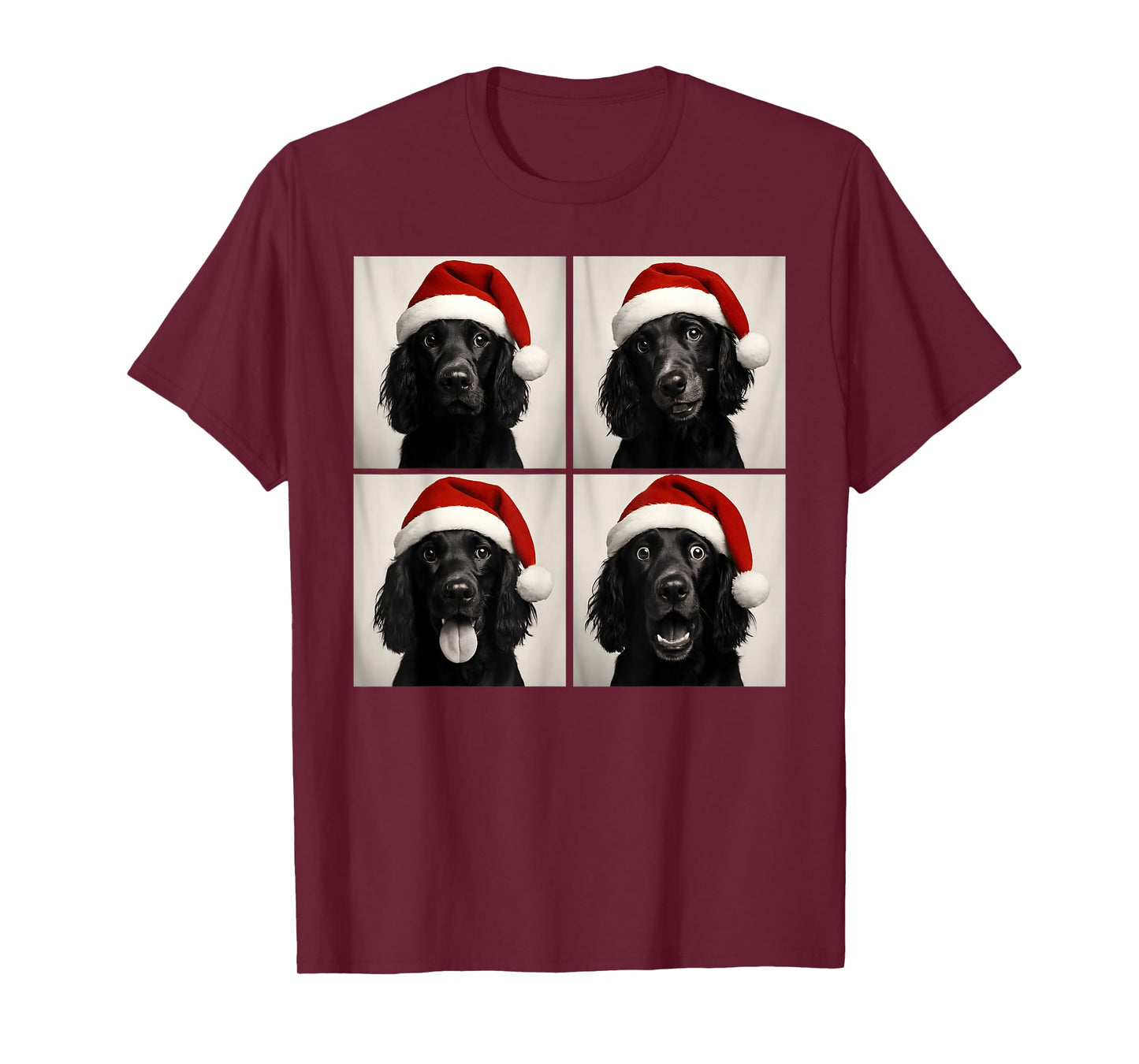 Funny Christmas Boykin Spaniel Santa Dog Lover Photo Booth T-Shirt