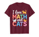 Math Cat Lover Funny Math Teacher I Love Math and Cats T-Shirt