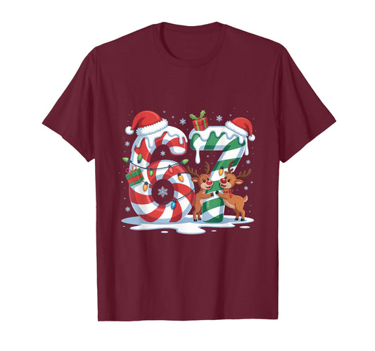 Christmas 67 Funny Xmas Six Seven Ugly Sweater 6-7 T-Shirt