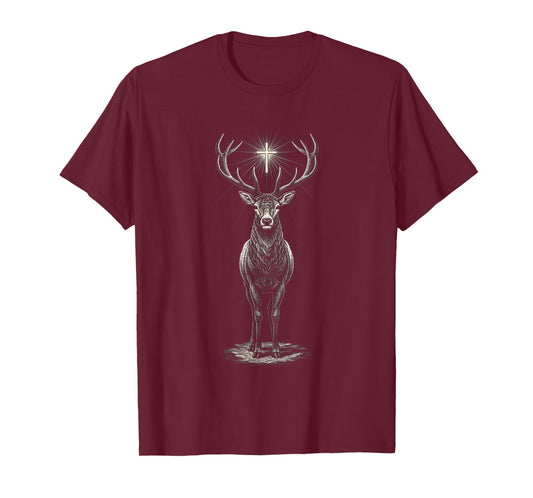 Deer Hunting Deer Go Outdoor Catholic Faith St. Hubert Deer T-Shirt