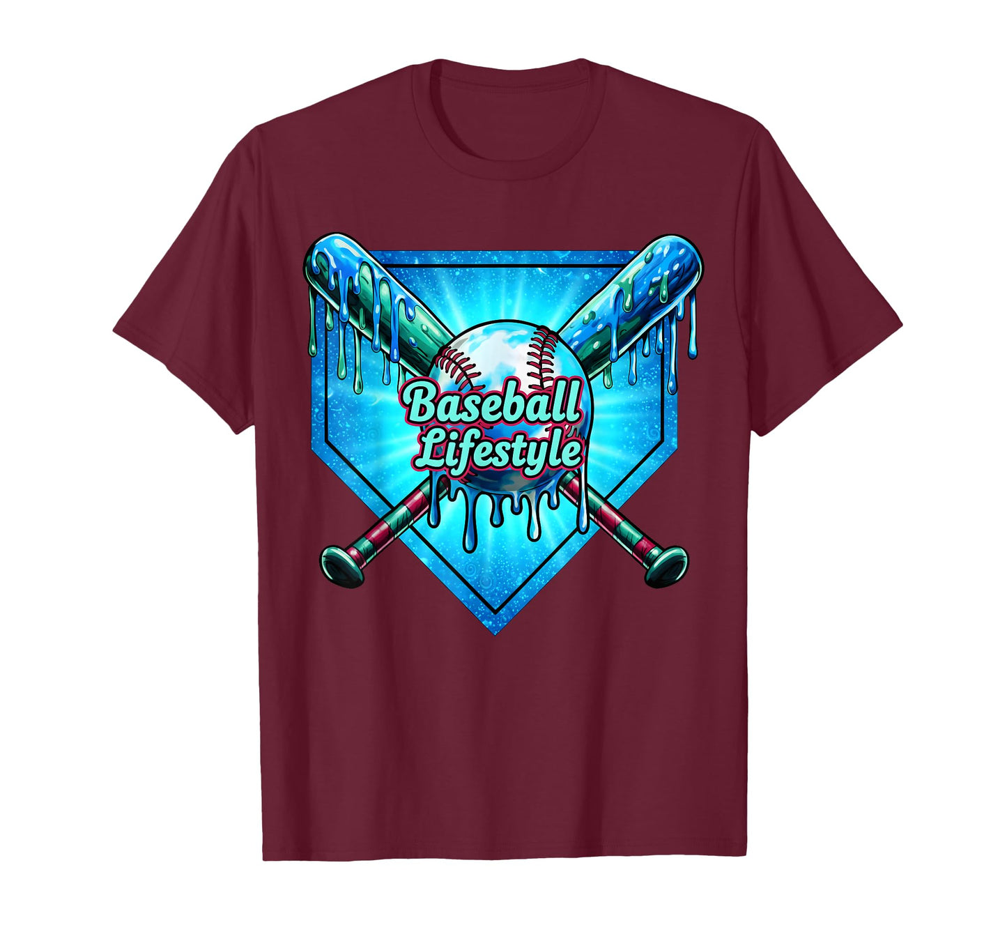 Baseball Lifestyle 101 Apparel Youth Baseball Drip Ice Cream T-Shirt