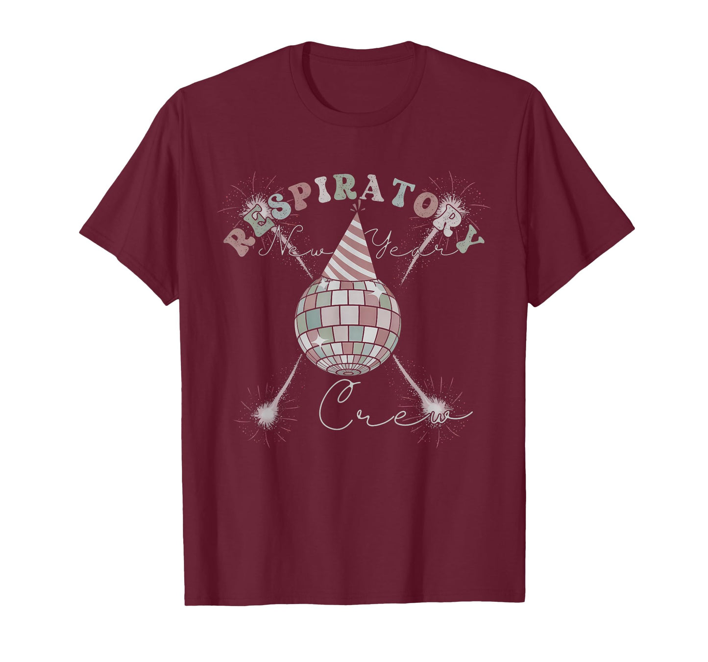 Retro 90s Respiratory Therapist Crew New Year Pulmonary Team T-Shirt