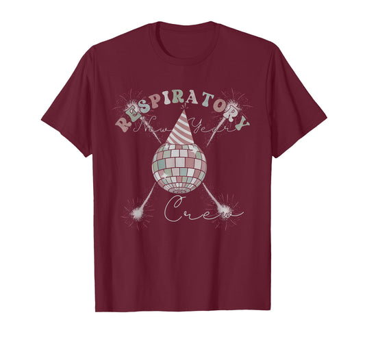 Retro 90s Respiratory Therapist Crew New Year Pulmonary Team T-Shirt