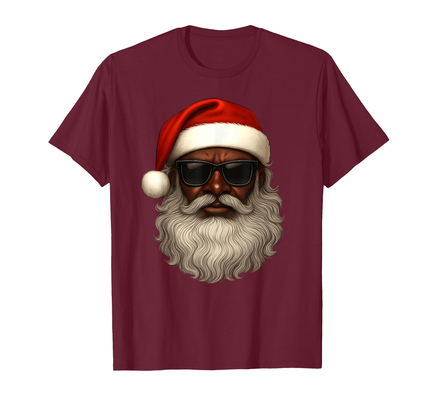 African American Santa Christmas Pajama Cool Black Xmas Men T-Shirt