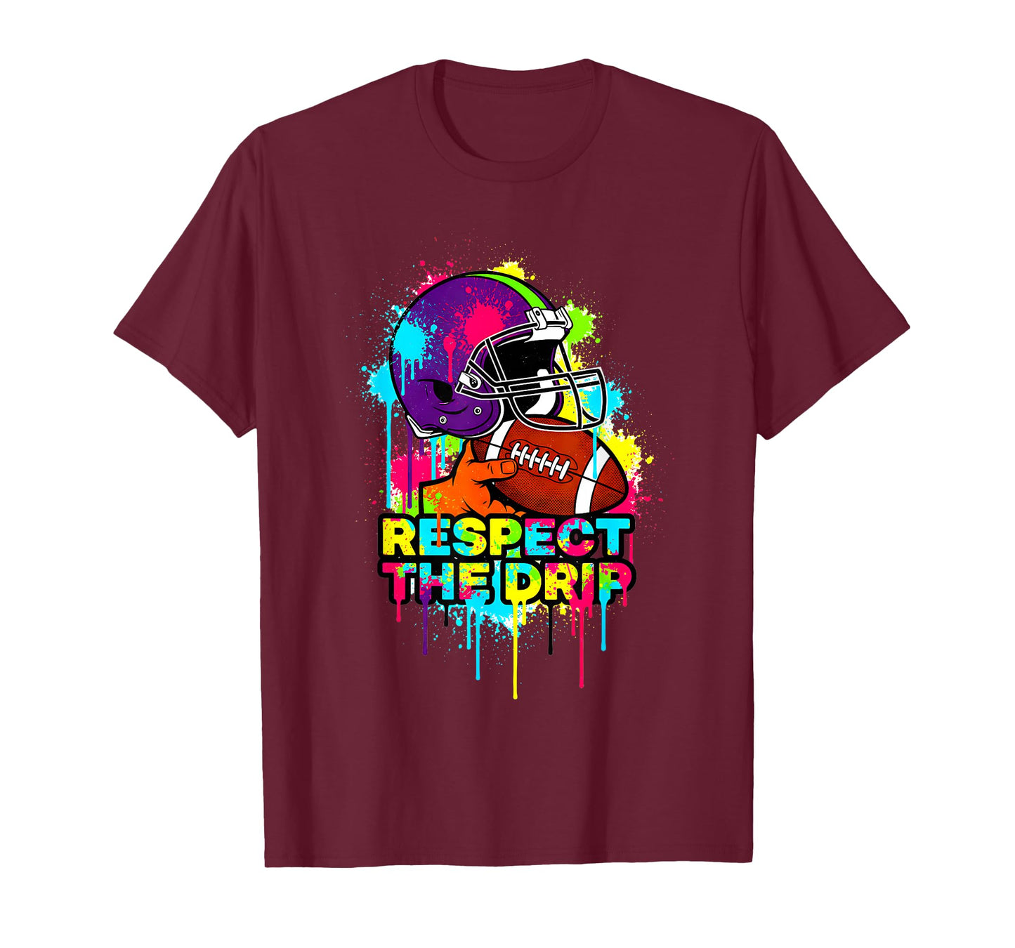 Football Drip Boys Football Ice Cream Respect Drip T-Shirt