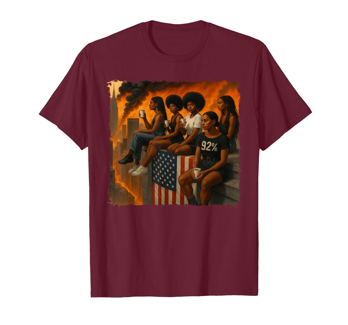 We Told Y'all 92% Afro Women Girls 92 Percent Black History T-Shirt