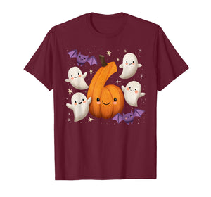 Six Seven Ghost Pumpkin Halloween Gen Z Alpha Meme Matching T-Shirt