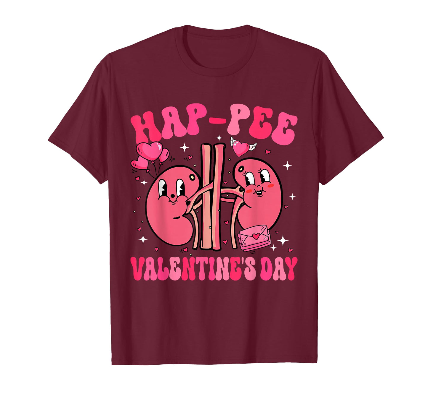 Retro Valentine Hap-Pee Kidney Urology Nurse Valentine's Day T-Shirt