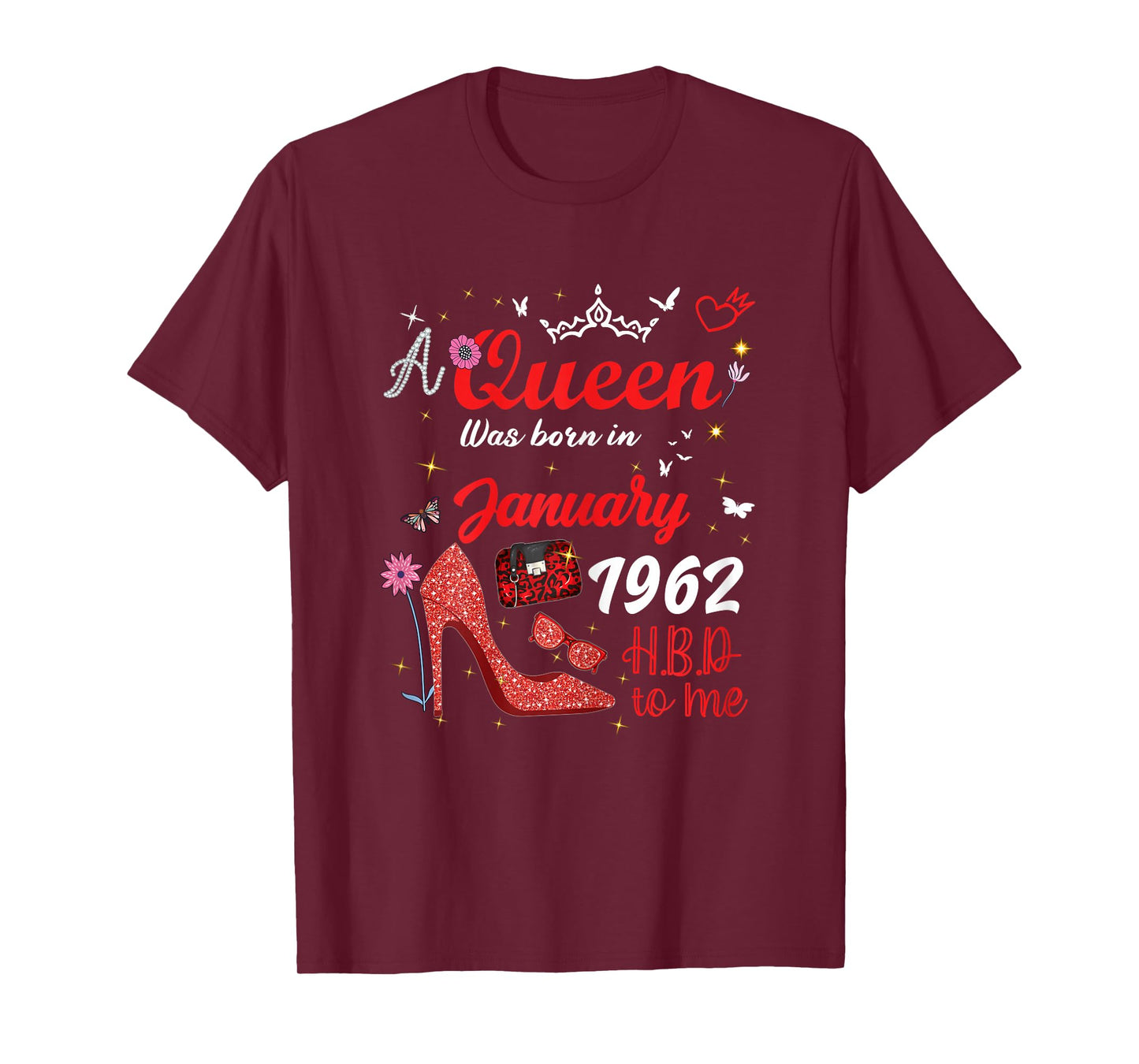 January 1962 Birthday This Queen was Born in January 1962 T-Shirt