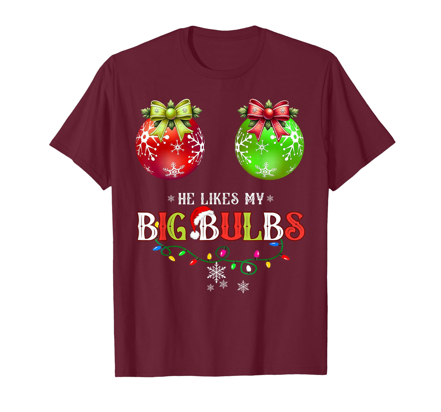 He Likes My Big Bulbs I Love His Peppermint Stick Couples T-Shirt