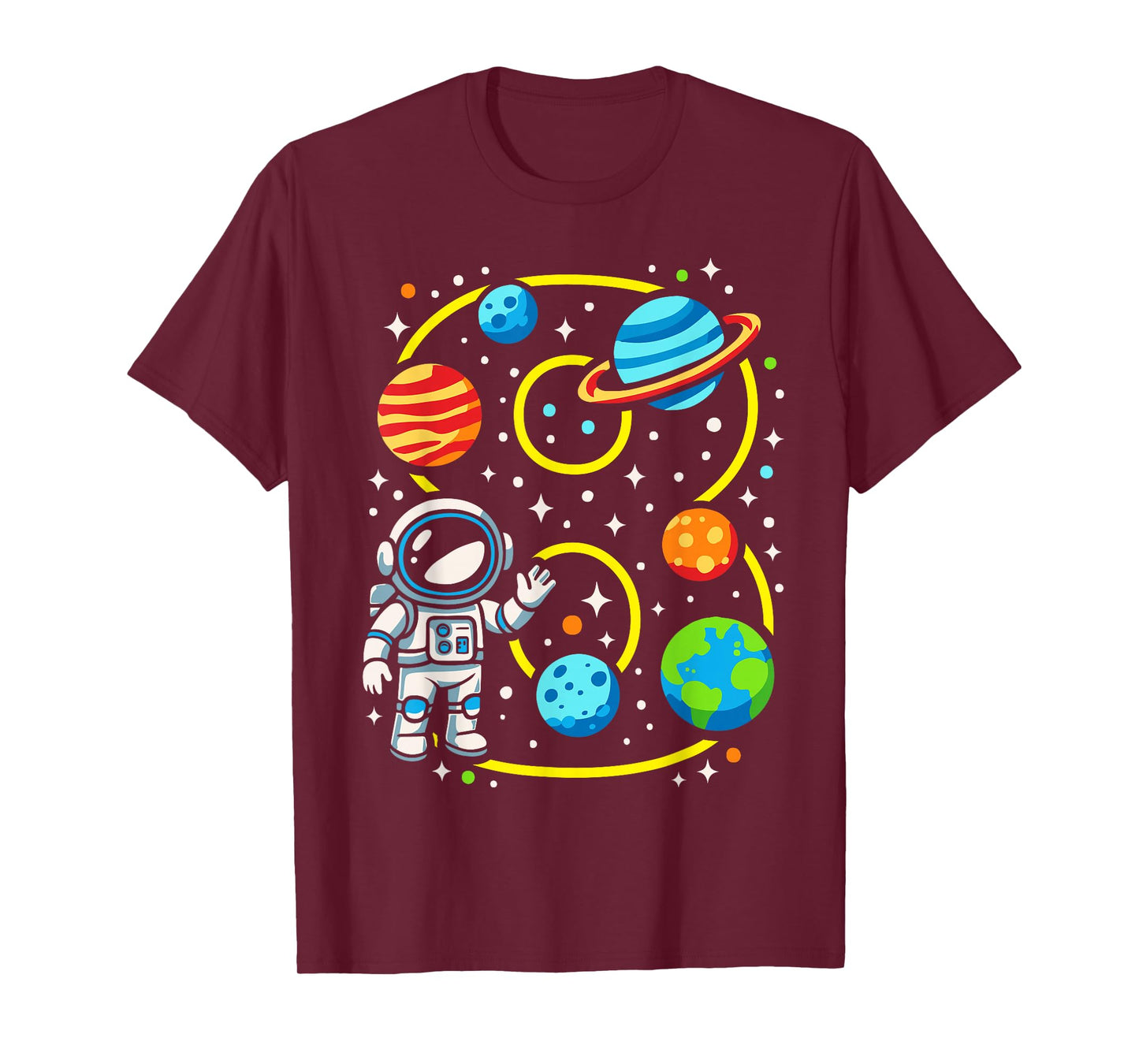 Astronaut 8th Birthday Party 8 Year Old Boy Girl Outer Space T-Shirt